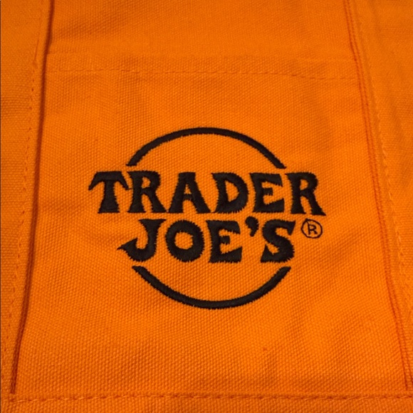 Trader Joe's Orange Canvas Mini Tote Bag - Picture 3 of 6